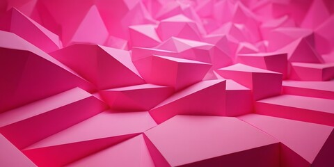 Abstract Low Poly Pink Background 
