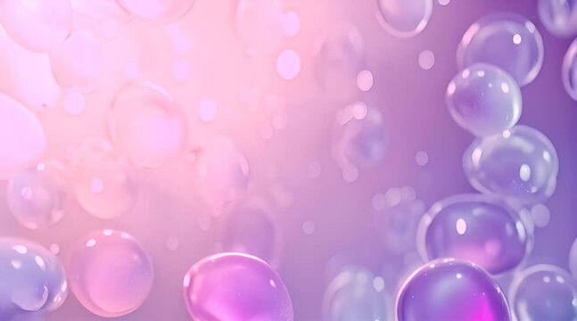 background abstract pink color qith flying bubles motion graphic beautiful pattern video