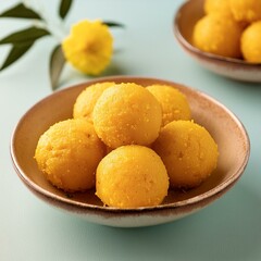 Indian sweet food besan laddu