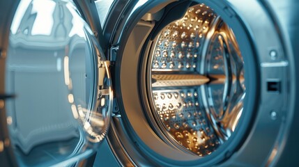 A special picture of the inner world of a washing machine. Generative AI