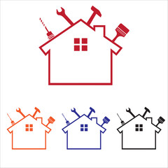 House Construction and Repairing Logo