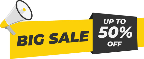 Elegant sale label for business. Promotion banner for ecommerce. Sale ribbon for online discount.