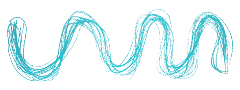 Light blue pencil strokes isolated on transparent background.