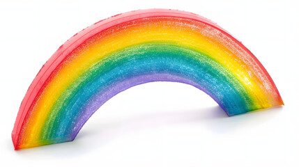 Fototapeta premium 3d Rainbow isolated on white background. Weather Phenomenon Concept. 3d illustration