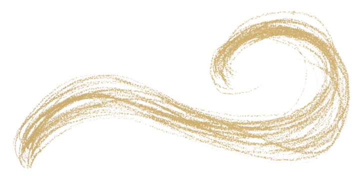 Light brown pencil strokes isolated on transparent background.