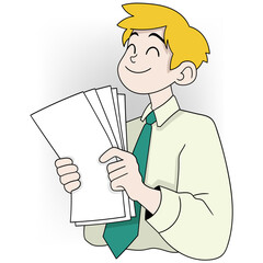 illustration of work that requires you to remain happy even though you are busy