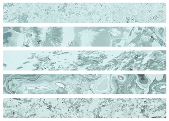 ライトブルー・グレートーンの冷たい氷雪柄の横長バナー集。 © SAIGLOBALNT