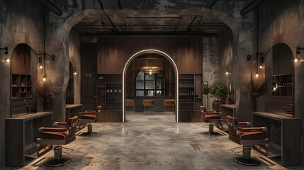 Fototapeta premium Barbershop concept. 