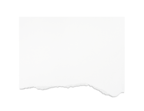 Torn white paper isolated on transparent background