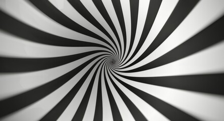 Abstract Black and White Spiral Pattern Design