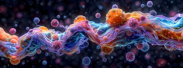 Intricate Microscopic View of the Human Gut Microbiome