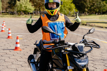 Concept of motorcycle school of driving