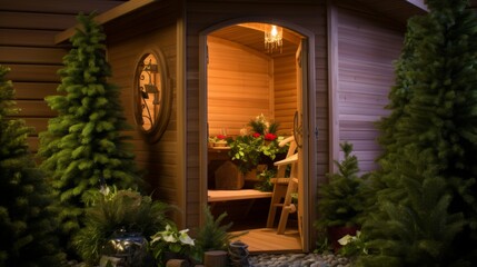 Infrared heated sauna infused with herbal aromas  boost body cleansing and relaxation