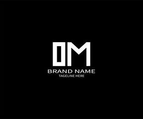 DM LETTER LOGO Design ONE BLACK BACKGROUND
