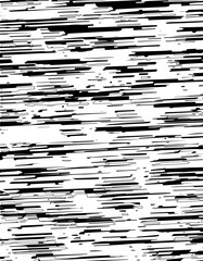 Black and white abstract horizontal pattern background. Rough and grunge texture element. Fully editable vector Format 