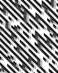 Black and white abstract geometric pattern. Using for backgroud and jersey design. Fully editable vector element. Vector Format Illustration 
