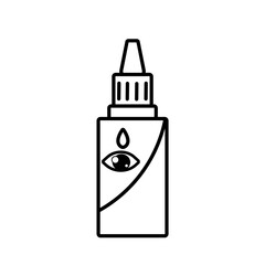 eye drops icon on white background