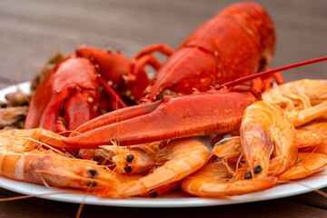 Cooked lobster
