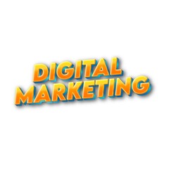 3D Digital marketing text poster