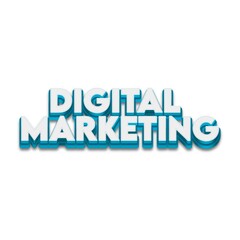 Fototapeta premium 3D Digital marketing text poster