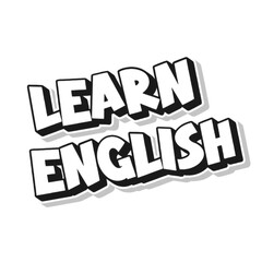 3D Learn english text poster