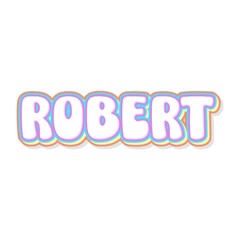 3D Robert name poster art