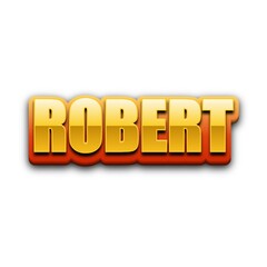 3D Robert name poster art