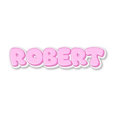 3D Robert name poster art