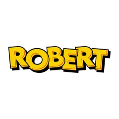 3D Robert name poster art