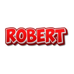 3D Robert name poster art