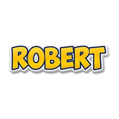 3D Robert name poster art