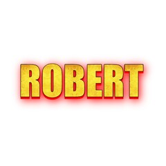 3D Robert name poster art