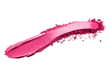 Pink Lipstick Swirl Isolated on Transparent Background