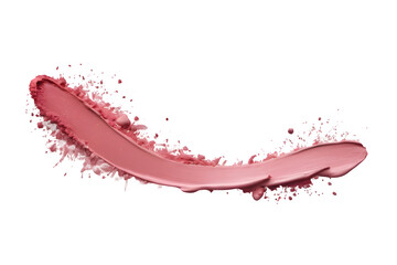 Pink Lipstick Swirl Against Transparent Background