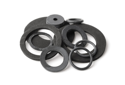  Black rubber gaskets and washers
