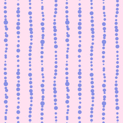 Vector abstract striped seamless pattern. Repeating background with blue ink spotted vertical lines in hand drawn style. Design for fabric, wallpaper, wrapping paper, cover, poster, invitation