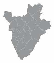 Obraz premium Burundi administrative map