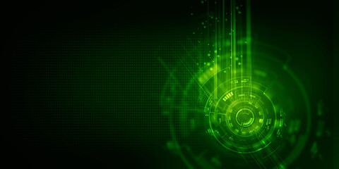 2d illustration Abstract futuristic electronic circuit technology background