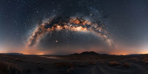 Obraz premium Stunning View of the Milky Way Galaxy with Dense Star Clusters