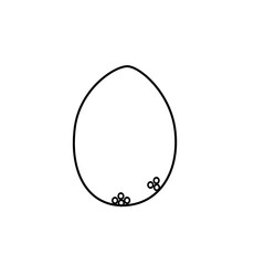 patterned easter eggs line illustration