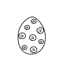 patterned easter eggs line illustration