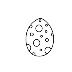 patterned easter eggs line illustration