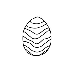 patterned easter eggs line illustration