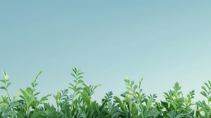 Fototapeta premium A Verdant Horizon Against A Pale Sky