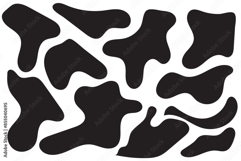 Poster modern liquid irregular blob shape abstract elements graphic flat style design fluid vector illustra