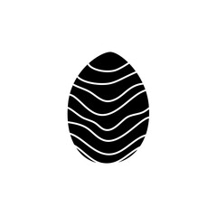 patterned easter eggs line illustration