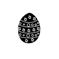 patterned easter eggs line illustration