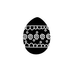 patterned easter eggs line illustration