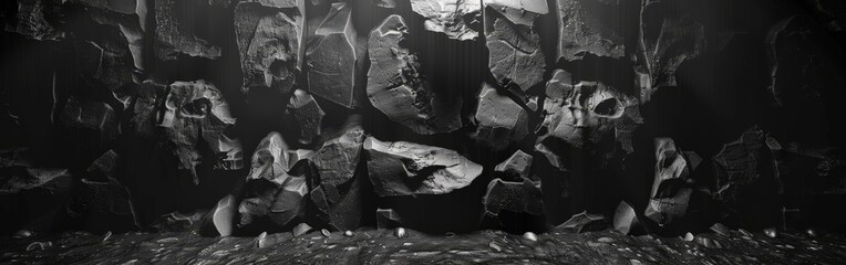 Dramatic Textured Old Rock Wall Background