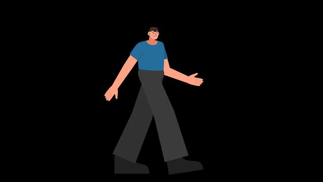 Walk cycle man + alpha